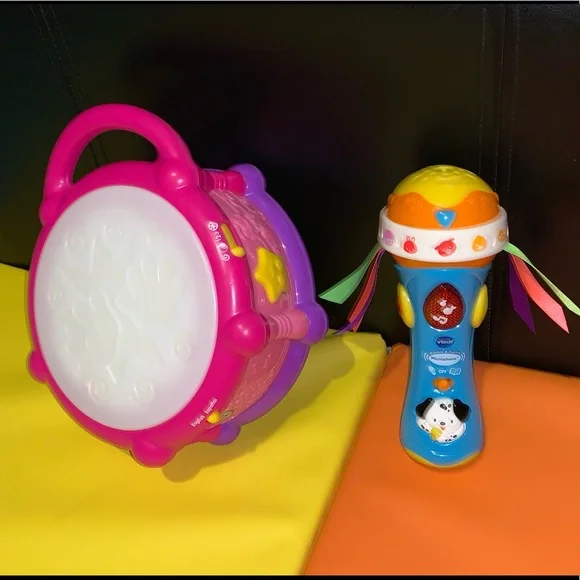 vtech Toys Vtech Leapfrog Music Toy Bundle Set Drum Microphone